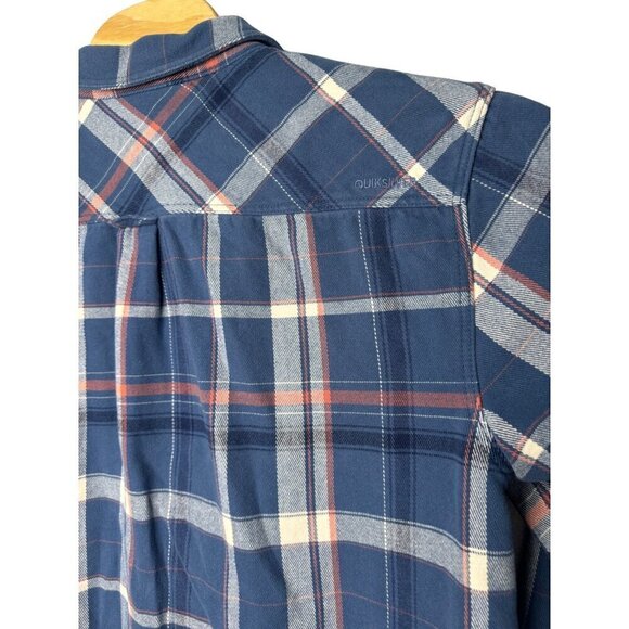 Quicksilver Waterman Collection Flannel Long Sleeve Shirt Tailored Fit SZ XL - Picture 4 of 12